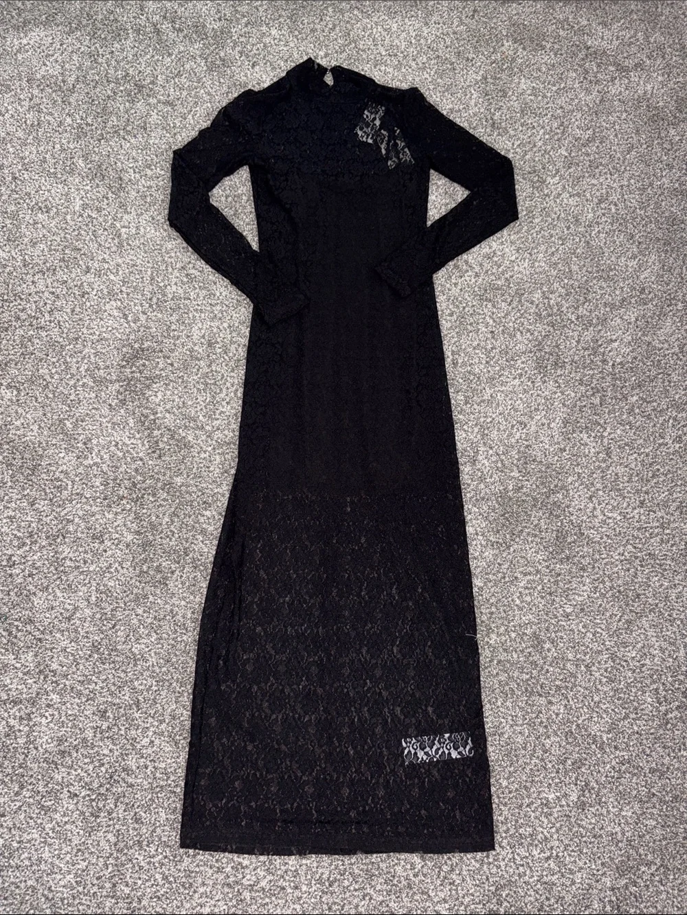 Abercrombie & Fitch Lace Maci Dress in Black NWT